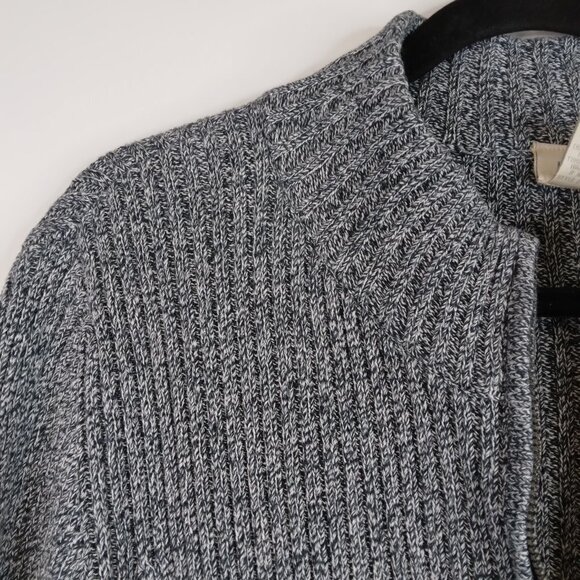 J.Jill  100% Cotton Zip Up Gray Sweater Size M - Picture 5 of 11